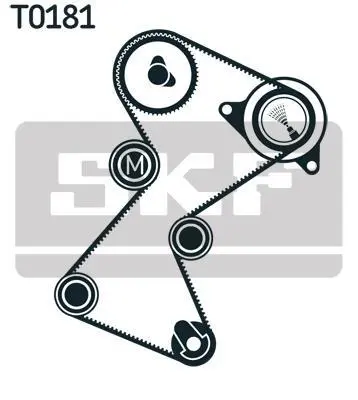 Роликовий модуль натягувача ременя (ролик, ремінь) SKF VKMA 06137 (фото 1)