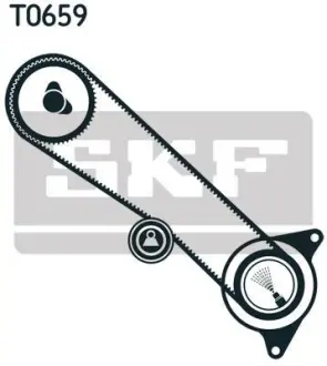 Комплект ременя ГРМ SKF VKMA 91708
