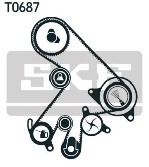Роликовий модуль натягувача ременя (ролик, ремінь, помпа) SKF VKMC 91303