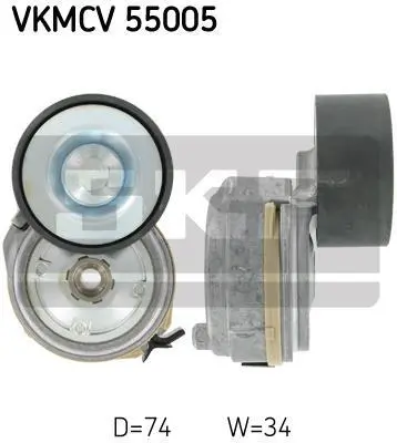 Натяжной ролик, поликлиновой ремень SKF VKMCV55005 (фото 1)