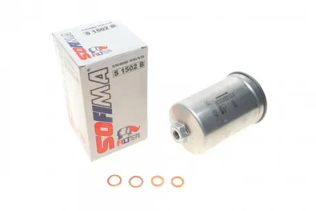 Фільтр паливний Audi 80/100/200/A6 1.8-4.2 i 79-97(h=155mm) SOFIMA S 1502 B