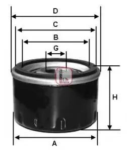Фільтр масляний HONDA "1,5-1,6 "79-85 ="" SOFIMA S8240R