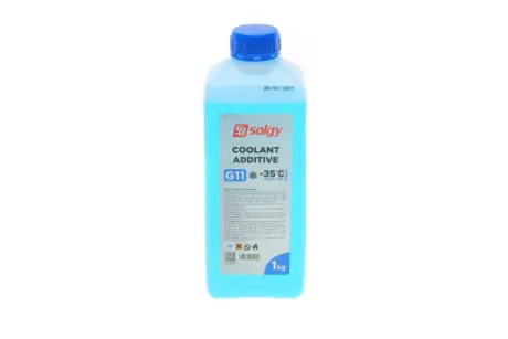 Антифриз (синій) G11 (1kg) (-35°C готовий до застосування) Solgy 503001