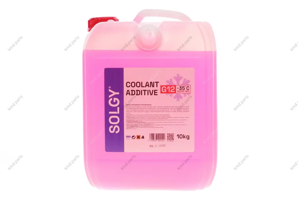 Антифриз (червоний) G12 (10kg) (-35°C готовий до застосування) SOLGY Solgy 503014 (фото 1)