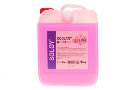 Антифриз (червоний) G12 (10kg) (-35°C готовий до застосування) SOLGY Solgy 503014