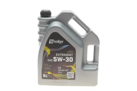 Масло 5W30 EXTRASINT C3 VW 504.00/507.00 (5L) (API SN/CF/BMW LL-04/MB 229.51/PORSCHE C30) SOLGY Solgy 504022