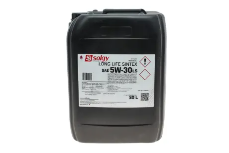 Масло 5W30 LONG LIFE SINTEX LS (20L) (MAN M3477/MB 235.28/Volvo VDS-4/VDS-3/RENAULT RLD-3/RLD-4) SOLGY Solgy 504046