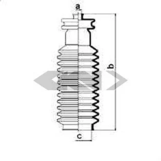 Чохол захисний лів/прав (довжина200мм 11мм/47мм) CITROEN BX DACIA 1310 1.1-1.9D 10.82-07.04 0.083716 SPIDAN 83716