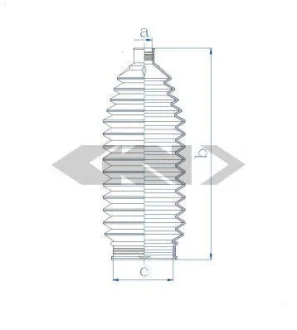 Чохол захисний лів/прав (довжина188мм 17мм/58мм) OPEL MOVANO B RENAULT MASTER III 2.3D 02.10- 0.084187 SPIDAN 84187