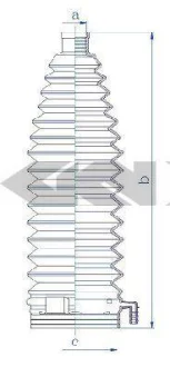 Чохол захисний лів (довжина210мм 16мм/61мм) CITROEN C4 GRAND PICASSO I, C4 PICASSO I PEUGEOT 3008, 3008 I, 307, 5008, 5008 I, EXPERT, PARTNER 1.6-2.0DH 08.00- 0.084211 SPIDAN 84211