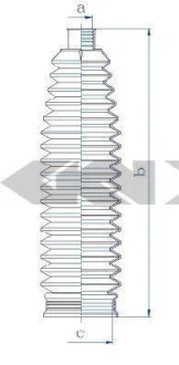 Чохол захисний лів/прав (довжина184мм 18мм/52мм) VOLVO S60 II, S80 II, V60 I, V70 III, XC60 I, XC70 I, XC70 II 1.5-4.4 09.02-12.18 0.084235 SPIDAN 84235