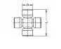 Хрестовина 22,0x57,5 CITROEN/DODGE/SUZUKI/TOYOTA C-Crosser/Caliber/SX4/Rav4 "1,5-3,5 "92>> ="" SPIDAN U024 (фото 2)