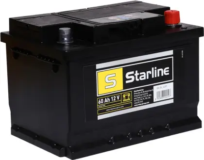Акумулятор, R"+" 60Ah, En540 (242 x 175 x 175) правий "+", B13 STARLINE BA SL 60P