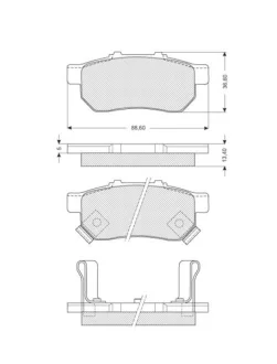 Гальмівні колодки дискові STARLINE BD S149