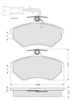 Гальмівні колодки дискові STARLINE BD S235