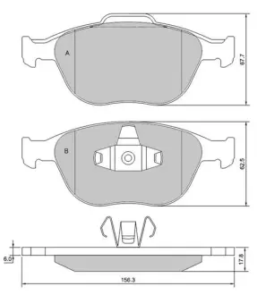 Гальмівні колодки дискові STARLINE BD S428