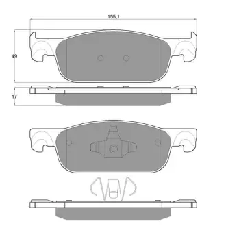 Гальмівні колодки дискові STARLINE BD S973