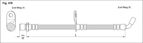 Гальмівний шланг STARLINE HA ST.1152
