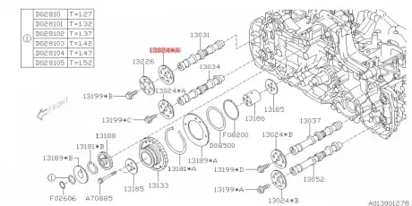 Шестерня распредвала SUBARU 13024AA340