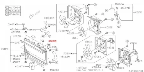 Крышка расширительного бачка системы охлаждения SUBARU 45137AE012