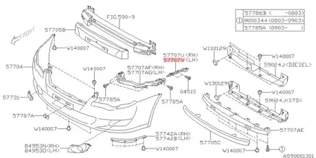 Кріплення SUBARU 57707AG100