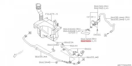 Форсунка SUBARU 86636AG260