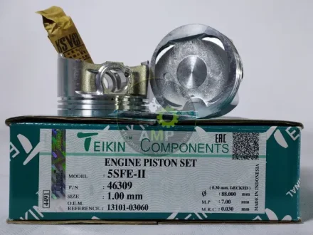 Поршни ремонт (+1.00мм) (к-кт на мотор) 5S-FE 2,2L Toyota Camry V20, Solara TEIKIN 46309100