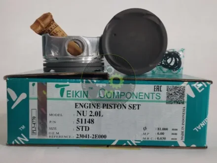 Поршень ДВЗ STD (4од.+пальці) Hyundai 2.0 (NU/G4NA) Elantra (15-), Sonata (17-), Tucson (15-), Sportage (15-) (51148-STD) TEIKIN 51148STD