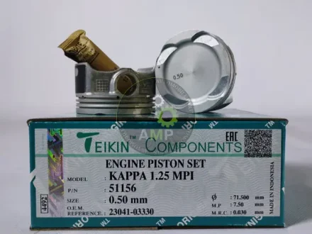Поршни ремонт (+0.50мм) (к-кт на мотор) 1,25L Picanto, I10, I20 TEIKIN 51156050
