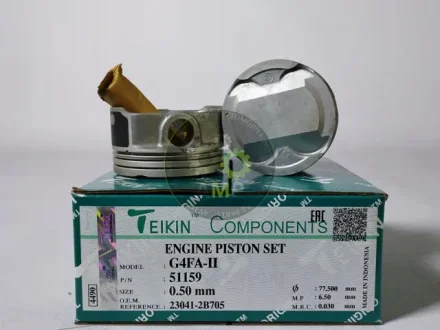 Поршень ДВЗ 0.5 (4од.+пальці)) Hyundai Solaris (14-), KIA Rio (11-) (G4FA-II) 1.4 DOHC MPI (51159-050) TEIKIN 51159050