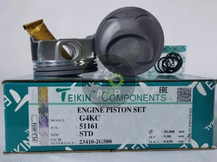 Поршень ДВЗ STD (4од.+пальці) Hyundai 2.4 (G4KC/G4KC) Santa Fe (12-)/Sonata (09-) (51161-STD) TEIKIN 51161STD