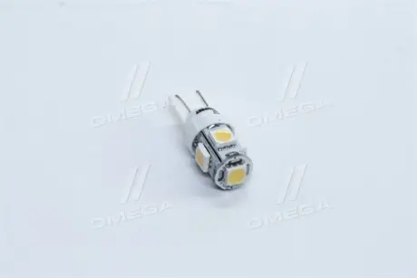 Лампа LED б/ц габарит и приборная панель T10-5 SMD (размер 5050) 24 ТЕПЛА БЕЛЫЙ <> TEMPEST Tmp-03T10-24V