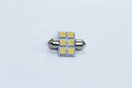 Лампа LED Софитные C5W 24V T11x31-S8.5 (6 SMD size5050) WARM WHITE <> TEMPEST Tmp-09T11-24V