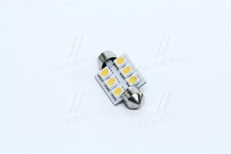 Лампа LED Софитные C5W 24V T11x39-S8.5 (6 SMD size5050) WARM WHITE <> TEMPEST Tmp-15T11-24V