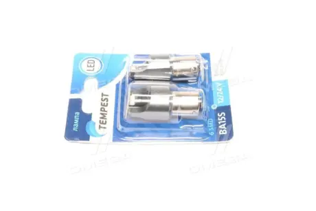 Лампа LED указ. поворотов и стоп-сигн. 12/24V BA15S 6SMD Non-polar WHITE 2шт. блистер < PLU TEMPEST TMP-19-1156