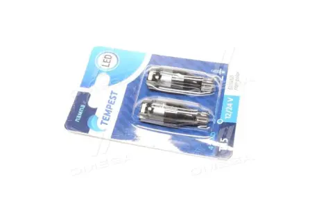 Лампа LED б/ц габарит, задний ход, салон 12/24V T15 4SMD Non-polar WHITE 2шт.блистер < PL TEMPEST TMP-19-T15