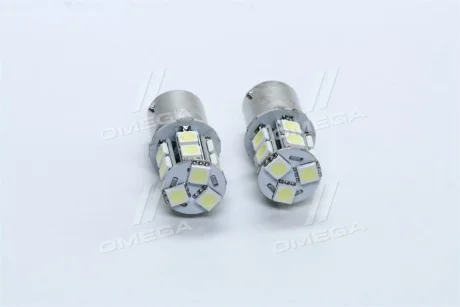 Лампа LED покажчиків поворотів і стоп-сигналів (13SMD) BA15S 12V WHITE 2шт. блістер <> TEMPEST TP-201S25-12V