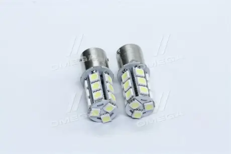 Лампа LED указателей поворотов и стоп-сигналов (18SMD) BA15S 12V WHITE 2шт. блистер <> TEMPEST TP-202S25-12V