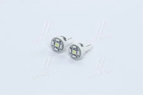 Лампа LED б/ц габарит и приборная панель T10-4SMD W2.1x9.5d 12V WHITE 2шт. блистер <> TEMPEST TP-203T10-12V