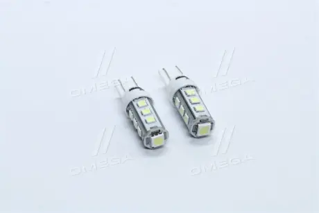 Лампа LED б / ц габарит і панель приладів T10 13SMD W5W 12V WHITE 2шт. блістер <> TEMPEST TP-212T10-12V