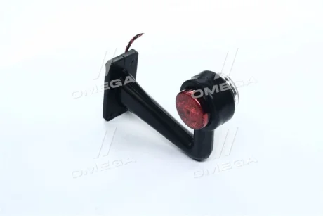 Ліхтар габаритний LED кутовий 90 гр. 12/24V 19см. (4 діоди) червоний/білий TEMPEST TP99-56-06