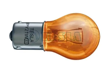 Лампа розжарювання 12V PY21W BAU15s AMBER (жовта) (1-конт)(смещ.цоколь) (кратно 10) TESLA B52301