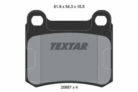 Тормозні колодки дискові TEXTAR 2068701