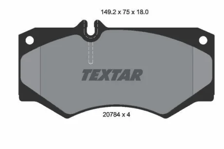 Колодки гальмівні (передні) MB 207-410D Q+ TEXTAR 2078401