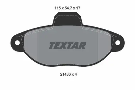Комплект гальмівних колодок TEXTAR 2143602