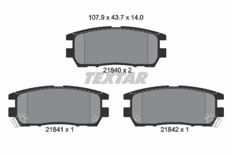 Гальмівні колодки до дисків TEXTAR 2184002