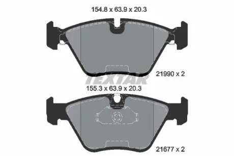 Гальмівні колодки BMW 5(E39) "F "95-04 ="" TEXTAR 2199003