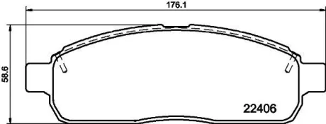Комплект гальмівних колодок передн, FORD USA F-150 LINCOLN MARK LT 4.2-5.4ALK 09.03- TEXTAR 2240601