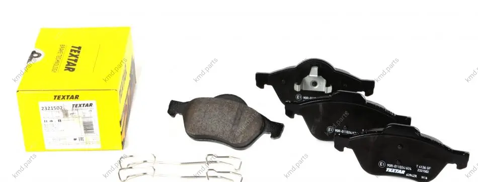 Комплект гальмівних колодок передн, RENAULT LAGUNA, LAGUNA II, LAGUNA III, MEGANE II, SCENIC II, TWINGO II, WIND 1.2-2.0D 03.01-12.15 TEXTAR 2321502 (фото 1)