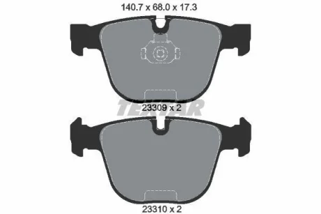 Колодки дискового тормоза TEXTAR 2330902